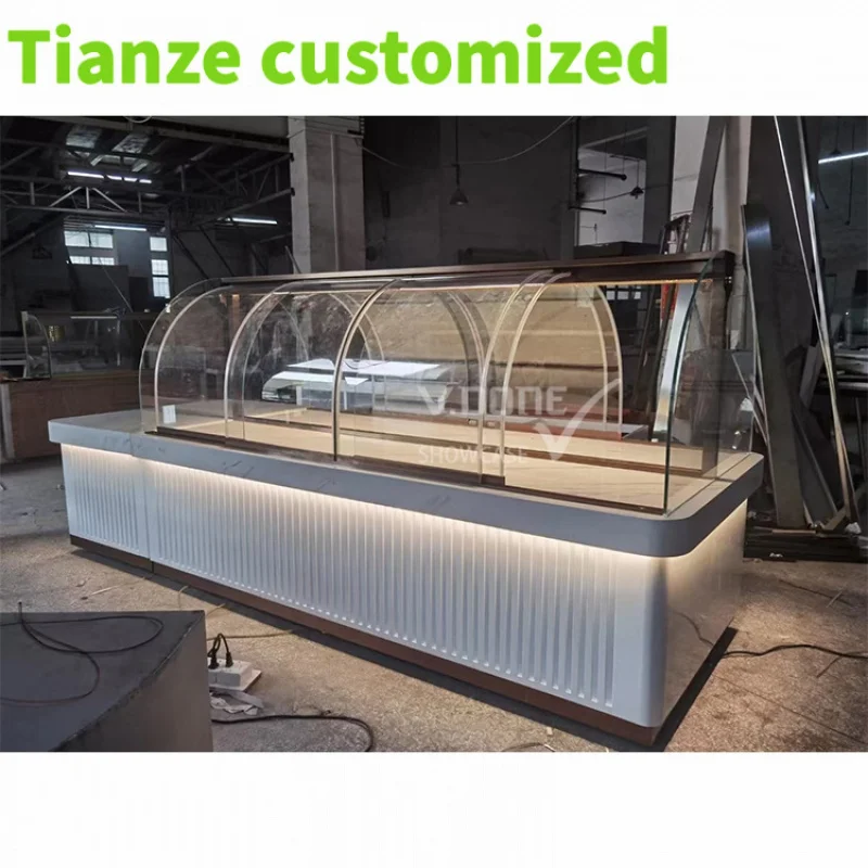 

Customized-fashion design modern coffee kiosk, custom coffee shop kiosk