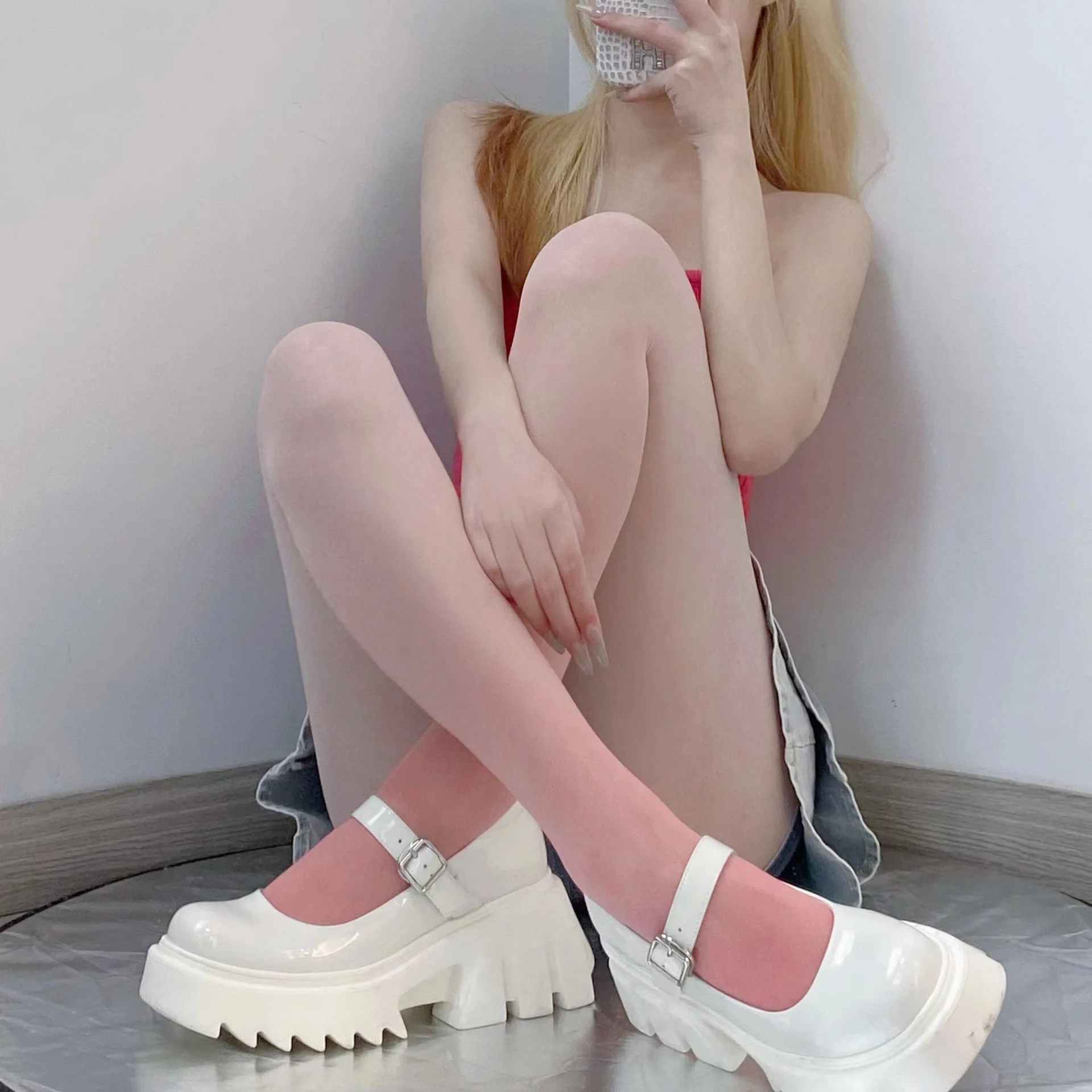 

Women Sexy Pantyhose Tights Gradient Girl Candy Color Pantyhose Spring Summer Thin Transparent Female Stockings Hosiery