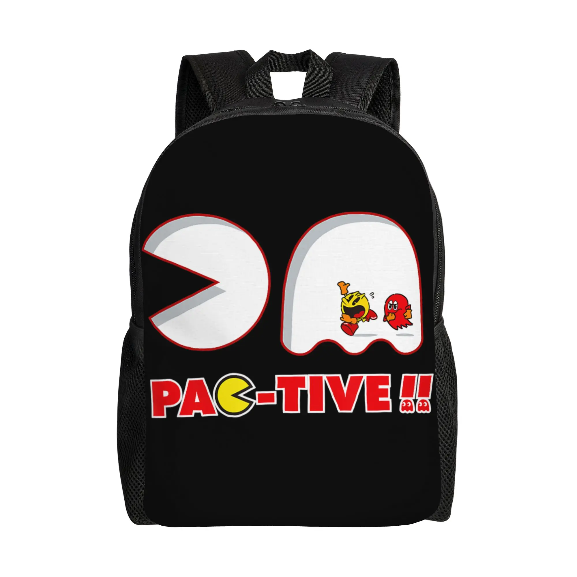 

Bandai backpacks PAC MAN PAC TIVE!! (2) Daypack mochila High School Zipper Closure Rucksack