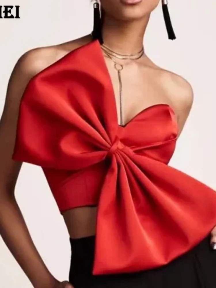 Summer Cropped Tops Tank for Women Off Shoulder Backless with Zipper Black Red Tube Tops Shirts Backless Sexy Blusas New