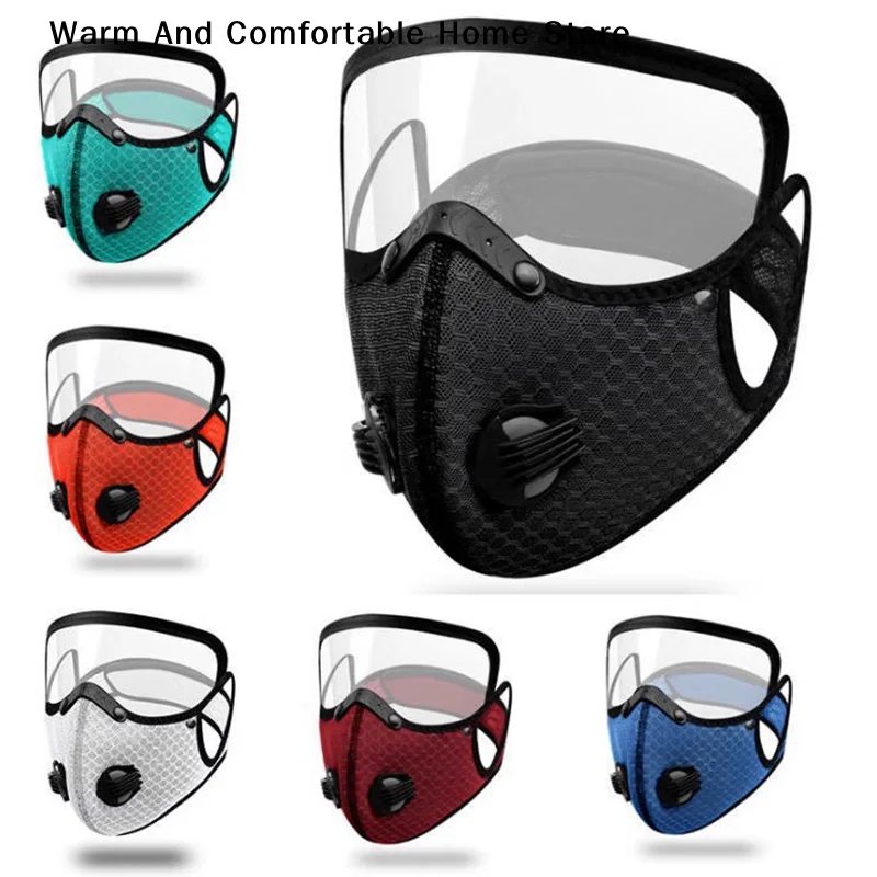Removable Shield Lens Cycling Protective Mask Breathable Filtration Reusable Design Warm Breathable Mask Dustproof Motorcycle