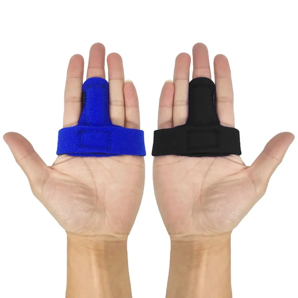 New Cloth Metal Finger Splint Brace Adjustable Black Blue Trigger Finger Support Pain Relief Fracture Fix