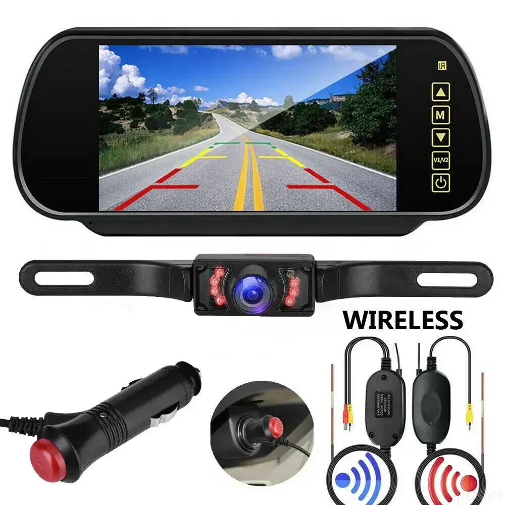 Truck camper pickup wireless rear view reverse backup camera+7 