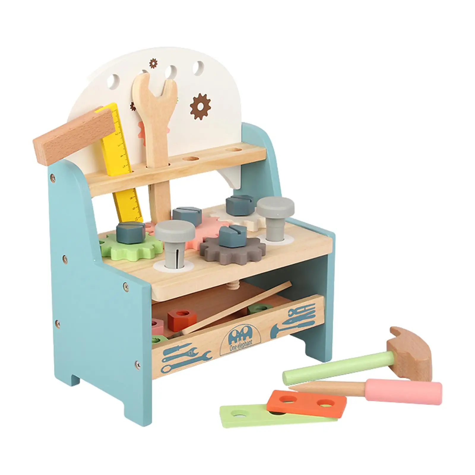 26/Set Creative Wood Play Tool Workbench Set DIY Educational Workshop Hand Tool Funny Play Tools Toys Gift for Boys