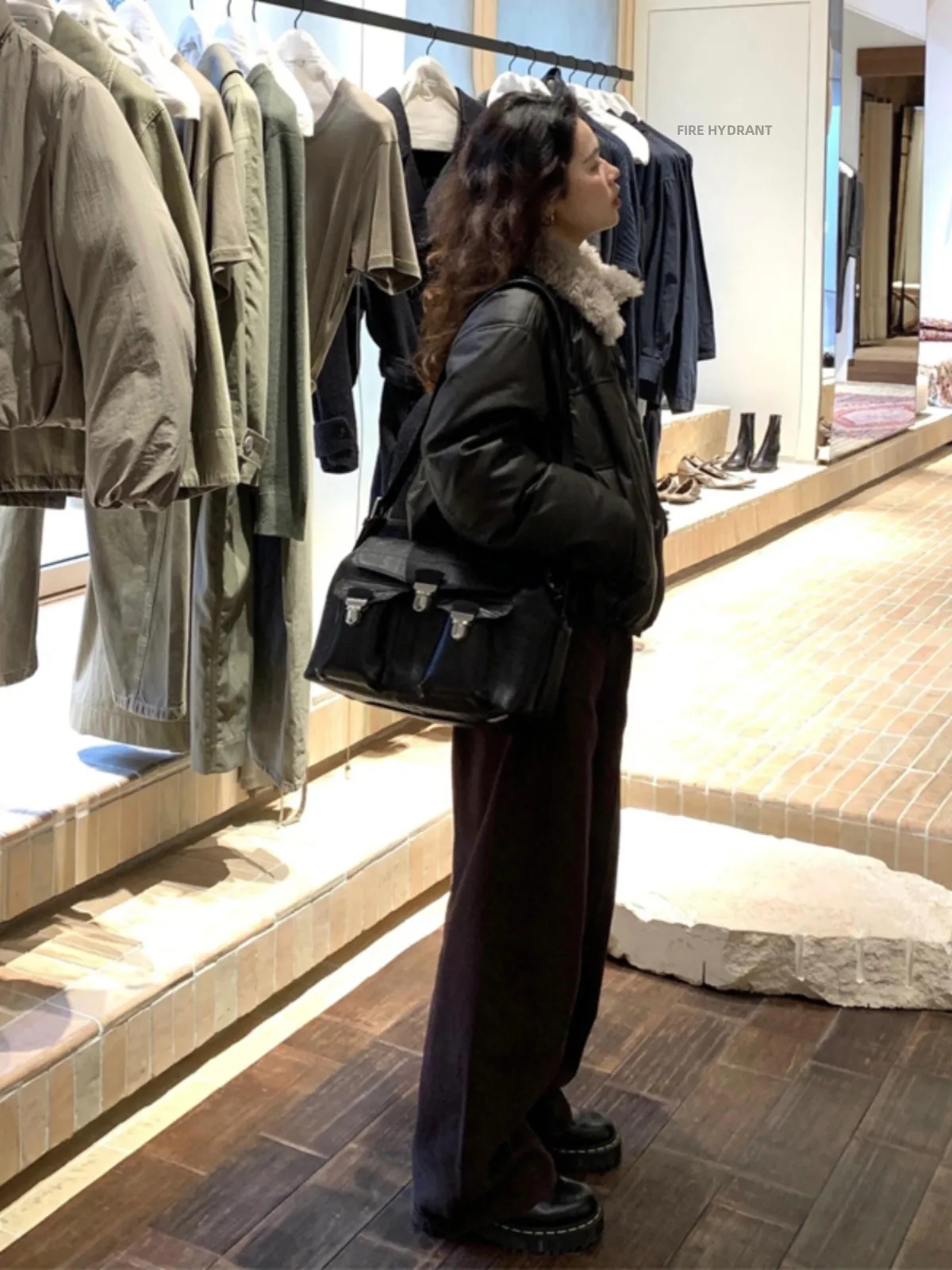 Amerikaanse retro PU lederen of donsjas dames 2025 winter nieuw klein formaat broodjas wit dons buitenkleding trendy