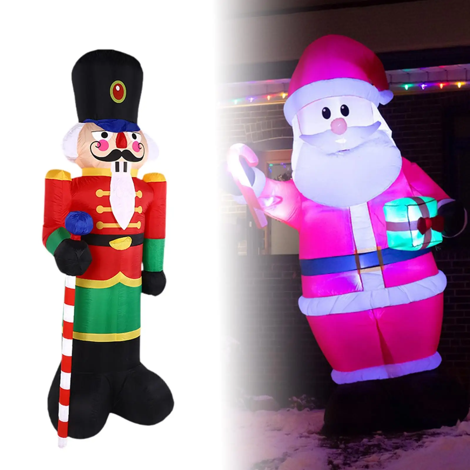 Built in LED Light Backyard Patio Christmas Inflatable Nutcracker Soldier