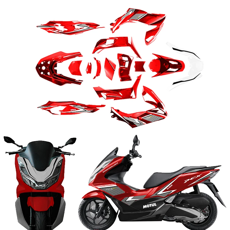 

Motorcycle Accessories and Frame Body Spare Parts Motorbike Fairing Kit Front Fairing Fixed Wing Intake Wing for Honda PCX 160