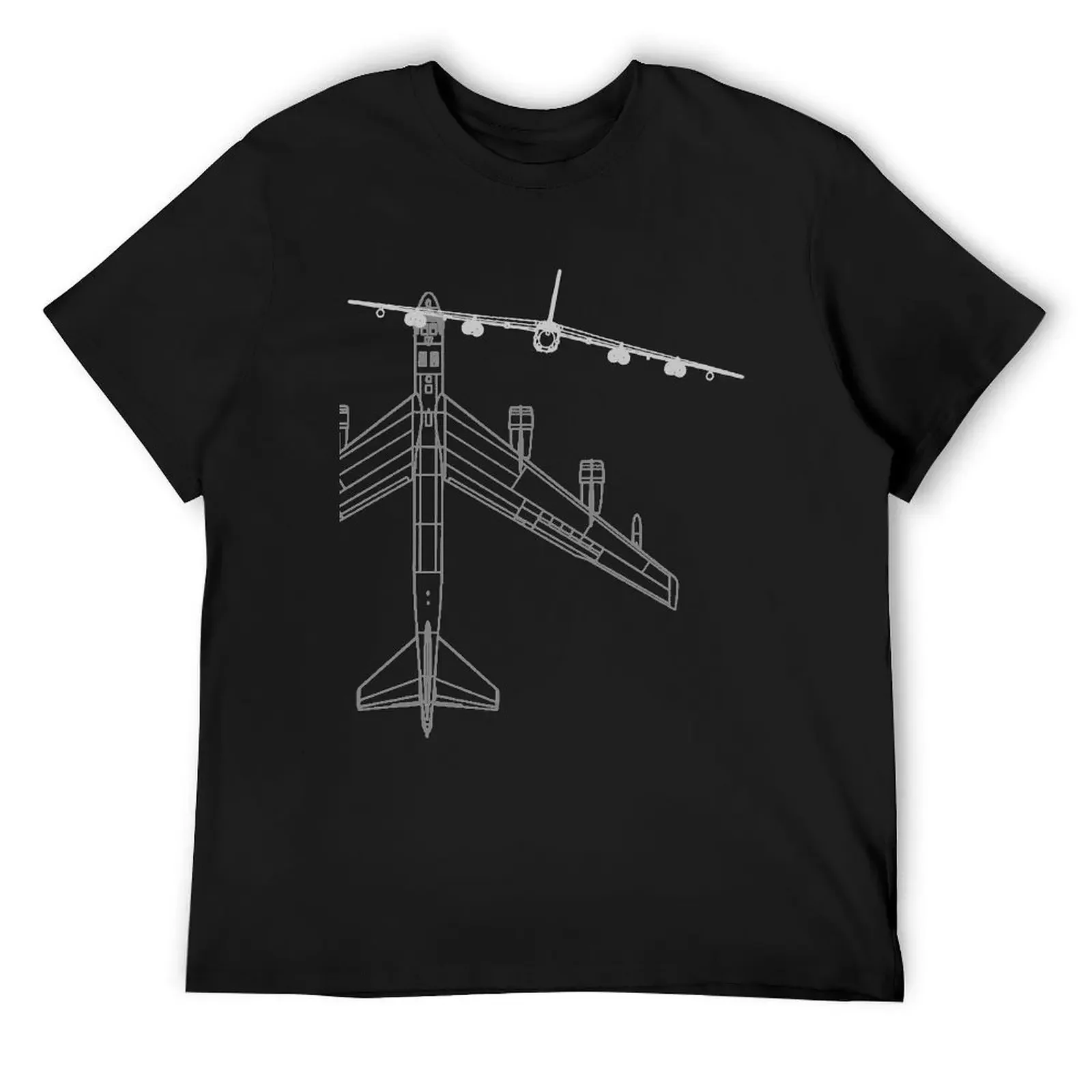 B-52 Stratofortress BUFF US Air Force Bomber Airplane Line Art T-Shirt oversized graphic tee custom t shirt mens fashion