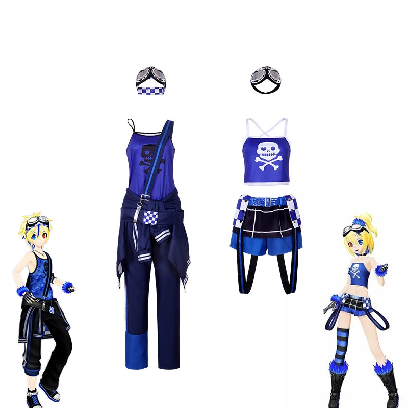

Anime Project Sekai Kagamine Rin Kagamine Len Cosplay Costume Outfit Singer Stage Dance Uniform Halloween Clothes