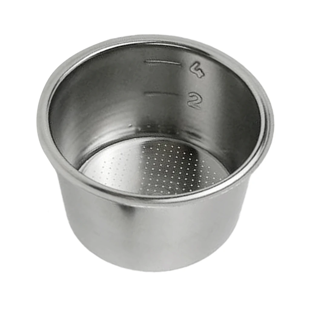 Stainless Steel Coffee Machine Filter Espresso Cup 4 Cups Reusable