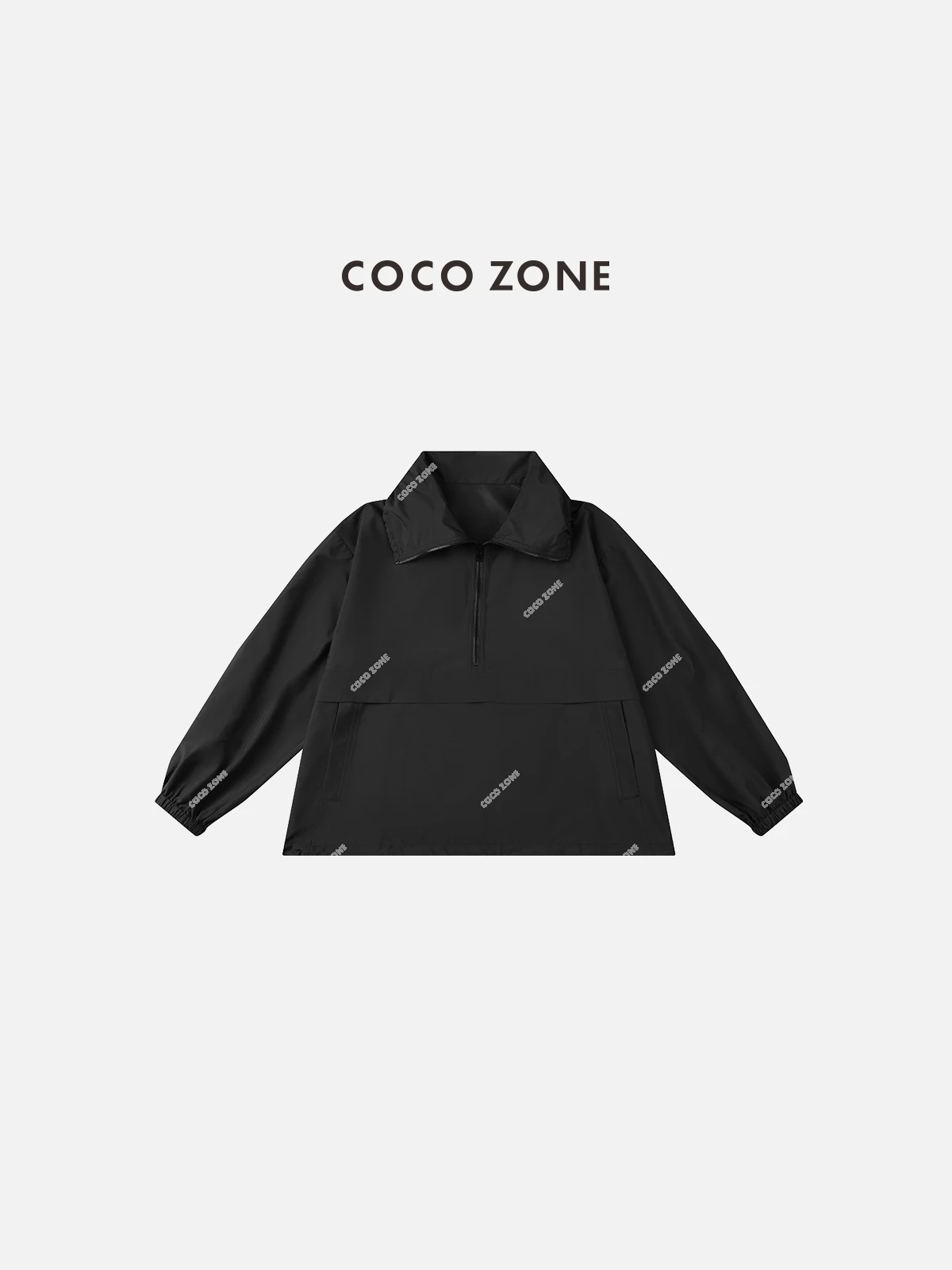 

Faionable Casual Waterproof Outerwear ZONE Commute Loose Fit Long Sve Zipper Pure Color Windproof Jaet