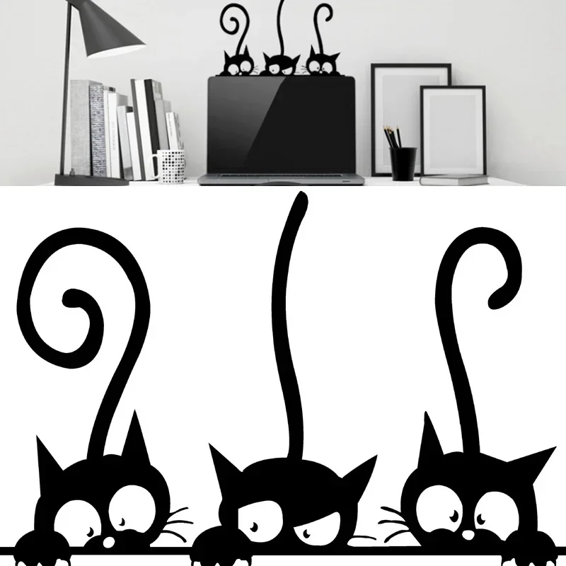 Three kittens PVC wall stickers