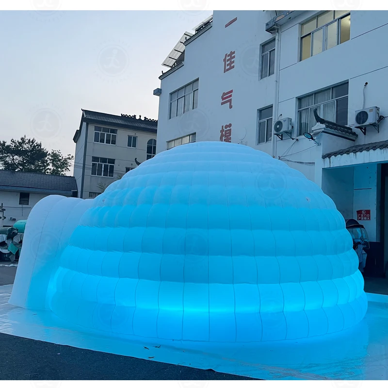 

Portable Inflatable Dome Tent with LED Light, Marquee Canopy Shelter, Wedding Tent with Air Blower