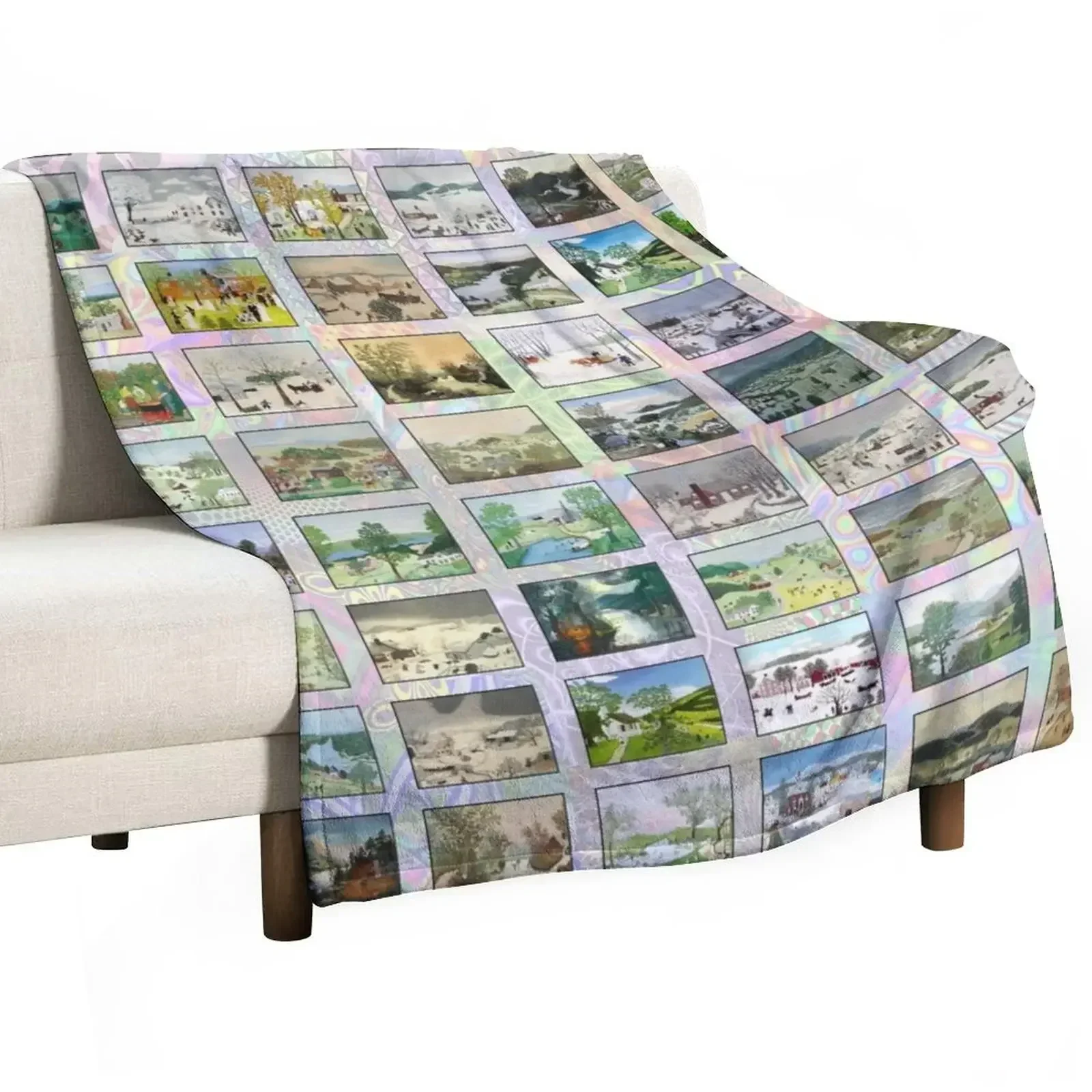 Grandma Moses Throw Blanket Summer For Sofa Thin Quilt Blankets