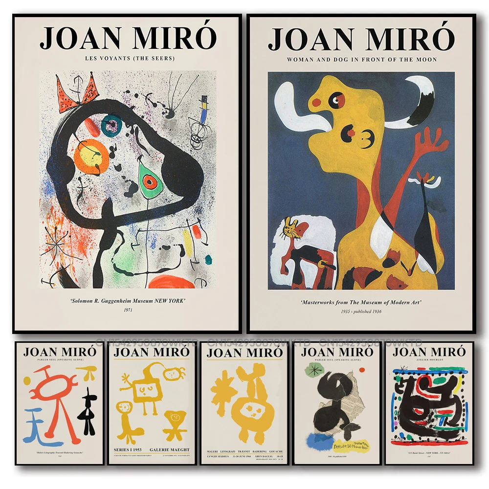 

Joan Miro Poster Aesthetic Modern Abstract Paintings Nordic Decor Canvas Posters On The Wall Art Print Decoration For Home Room