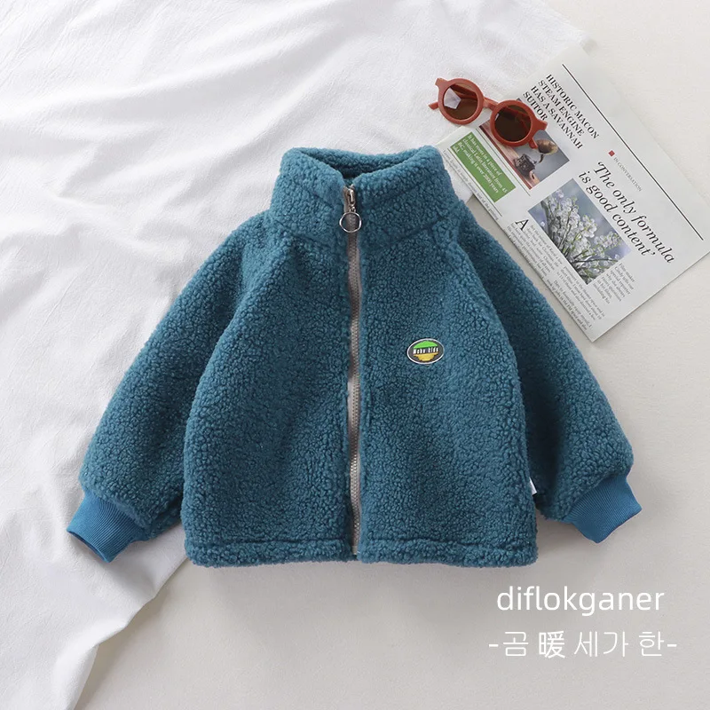 Baby Warm Clothes Autumn and Winter Children\'s Sherpa Jacket Boys Girls Outdoor Warm Coat Kids Soft Wear Baby Top Clothing