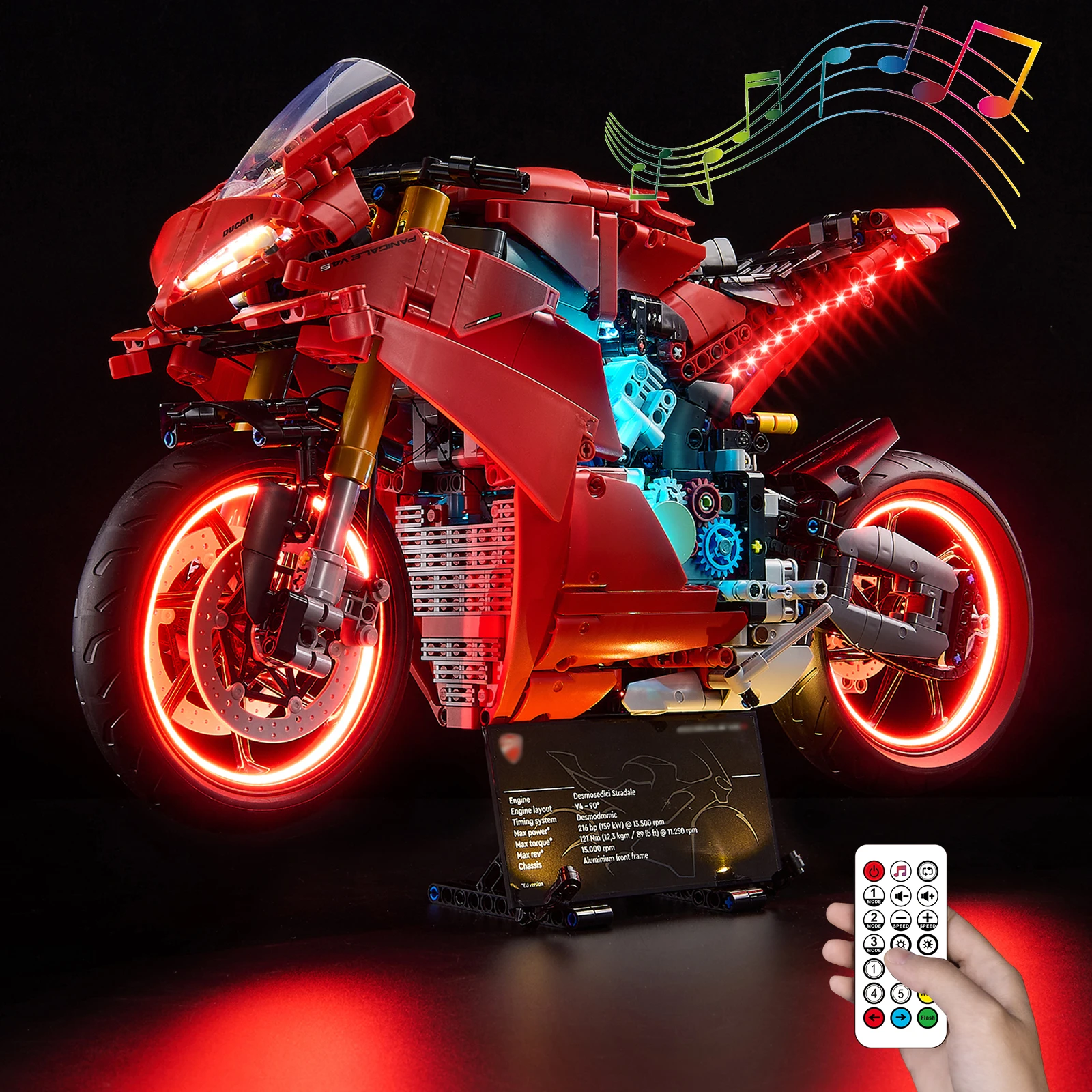 

No Model LED Lighting Set Suitable for LEGO Ducati Panigale V4 S Motorcycle 42202 (Excluding Building Blocks)