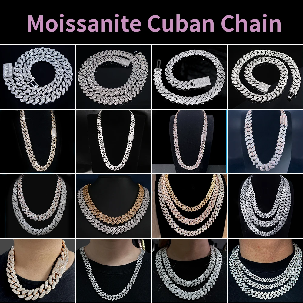 모이사나이트 힙합 체인 20mm 925 스털링 실버 아 - Moissanite Cuban Link Chain Iced Out 리뷰 및 가격