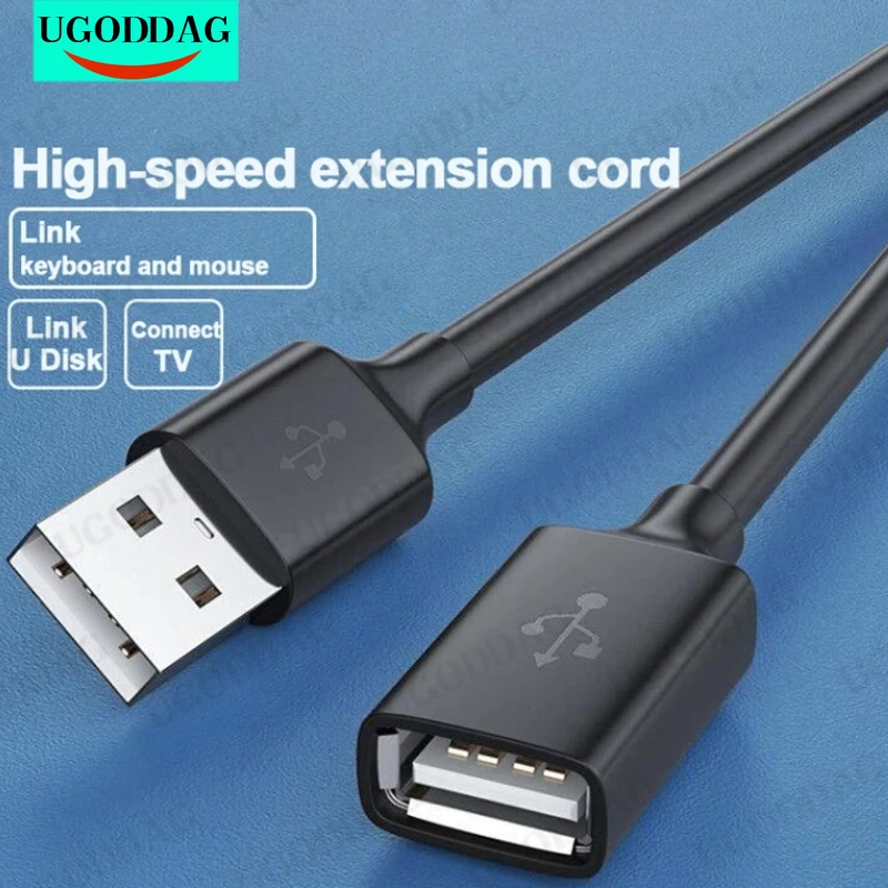 150cm USB Extension Cable USB 2.0 Extension Male To Female Data Cable Suitable for PC TV USB Mobile Hard Disk Cable