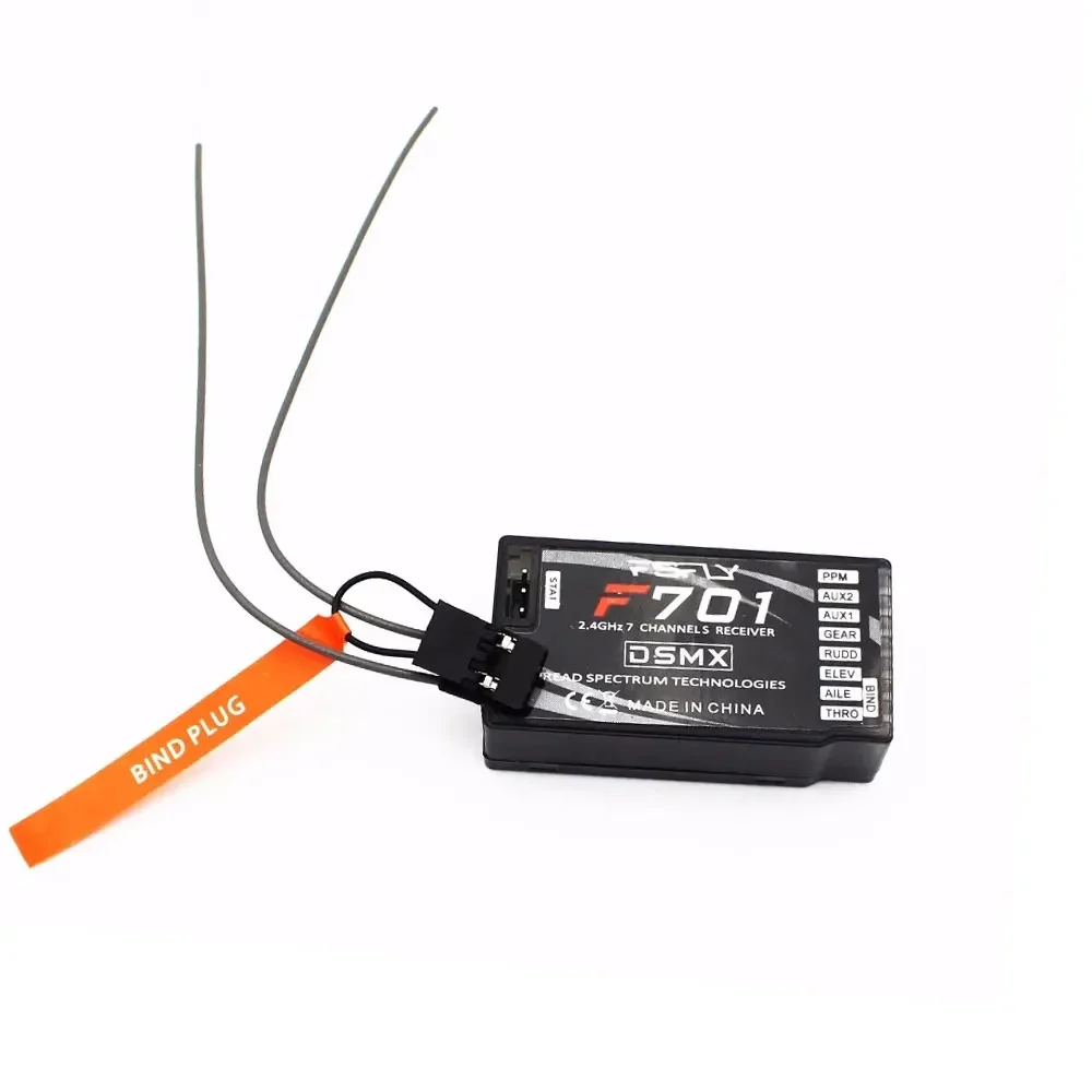 F701 2.4G 7-kanałowy odbiornik RC (Zamiennik AR7000) Obsługa kanału PPM 3,5–9,6 V dla DX6I DX7 DX9 DSMX DSM2 System zdalnego sterowania quadcop