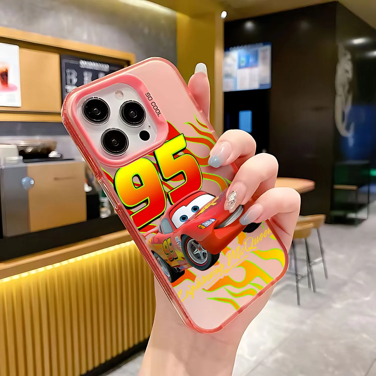C-car-lightning mcqueen جراب لـ infinix hot 8 9 10 12 20 30 30i plus 5 6 7 8 plus spark 20 10 pro