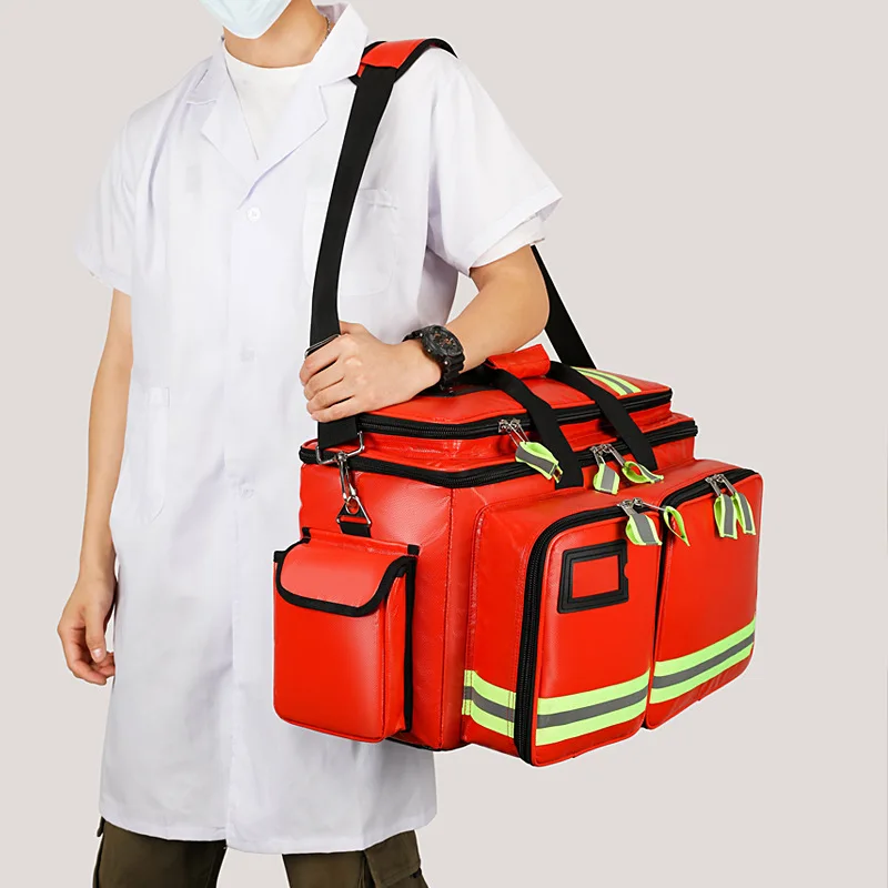 Imagem -03 - Kits de Primeiros Socorros Bolsa Médico ao ar Livre Emergência Resgate Grande Capacidade Bolsa Vazio Impermeável Multi-bolso Esportes Viagem Bolsas de Náilon