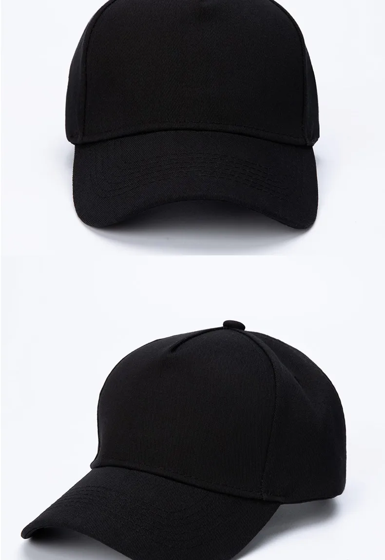 Personalisierte Herrenkappen, individuelle Baseballkappen, Damen-Tennis-Hüte, bedruckt oder mit gesticktem Logo oder Text, Freizeithüte, schwarze Kappen, Schirmmützen – Detail 11