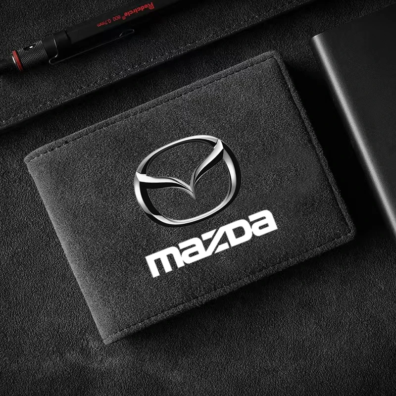 

1Pcs Car Emblem Driver License Cover ID Credit Card Holder For Mazda 3 5 6 323 626 CX-3 CX-4 CX-5 CX-7 CX-9 Axela 6 RX8 7 MX3