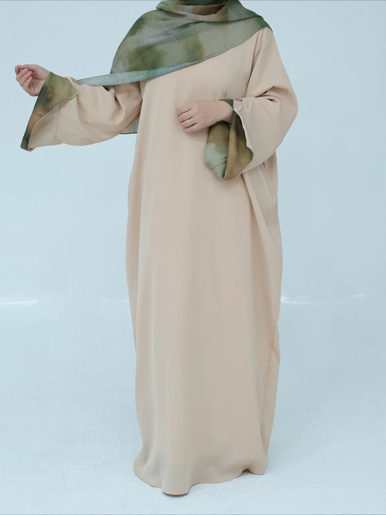 فساتين ماكسي إسلامية للنساء عباية جلابية بأكمام مقسمة لعيد رمضان المغرب دبي قفطان إسلام فيستدوس رداء عربي طويل 2026 #2