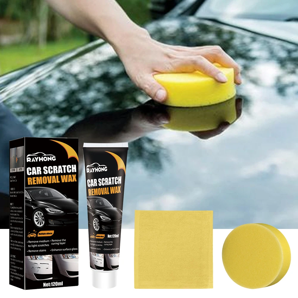 120ml Auto Polish Paint Restorer Remove Stains Car Polish Scratch Remover Quick Fix Car Paint Scratch Repair Cleaning Kit