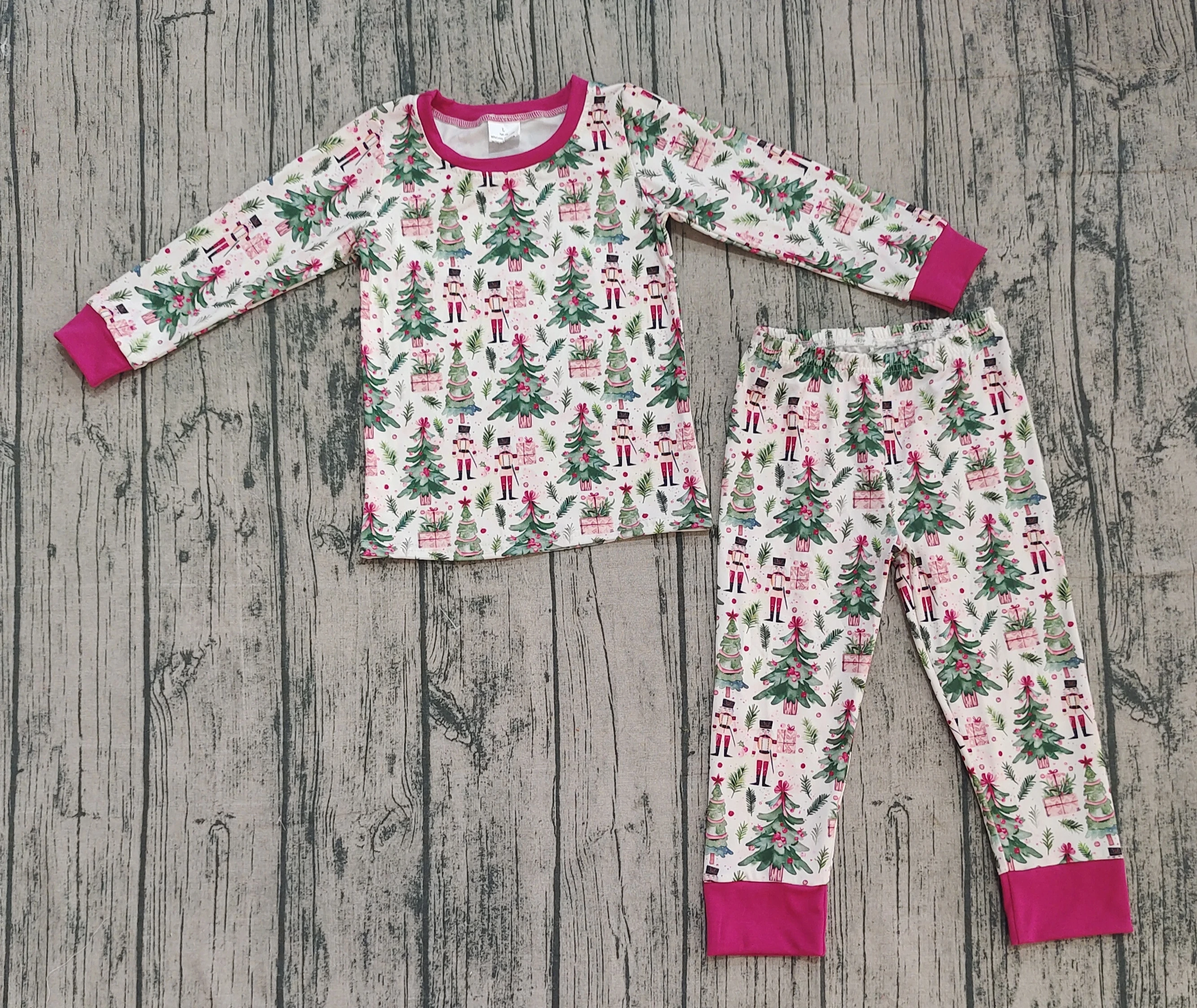 

Z929-06 BLP1206 Kids Girls Outfit Long Sleeve Top With Pants Set Children Christmas Clothes