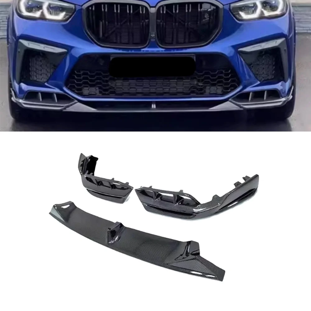 

Front Lip for X5M F95 Car Lip Carbon Black Front Spoiler Diffuser Anterior Lip Front Shovel Chin Exterior Body Part