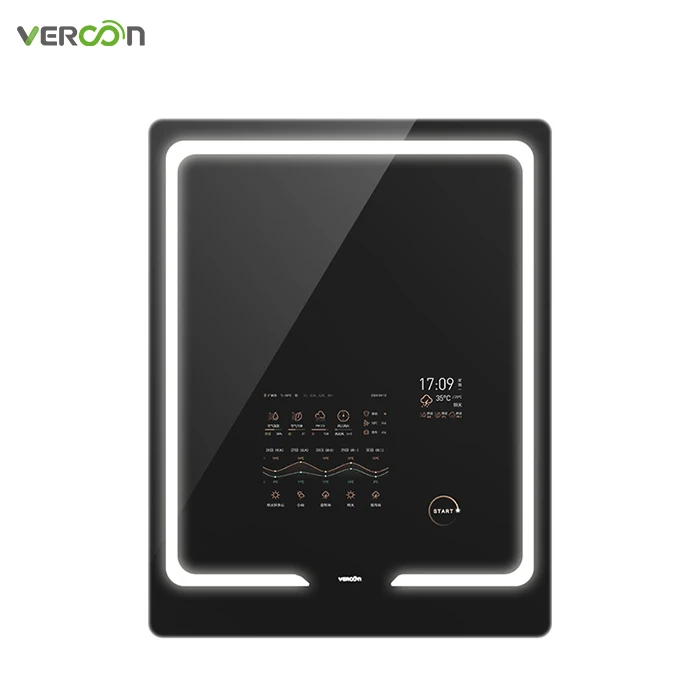 Vercon magic mirror lcd 21.5 inch touch screen bathroom smart mirror glass price Android system