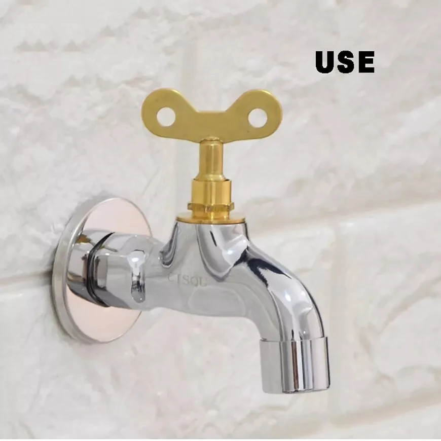 2Pcs/Lot Metal Clock-Type Plumbing Switch Keys - 6mm & 7mm Square Faucet Tap Keys