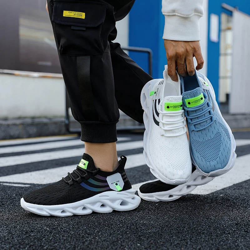 Męskie buty sportowe na co dzień Nowa para Lekkie buty do biegania Bezpłatna wysyłka Damskie amortyzujące i oddychające buty do biegania