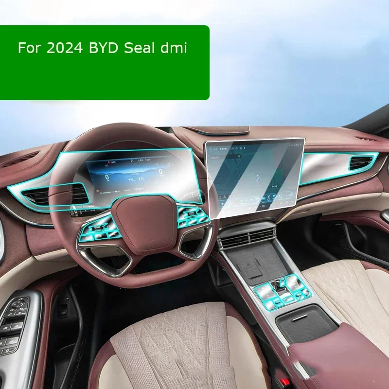 

For 2024 BYD Seal Dmi Car Protective Film Clear Car Transparent TPU Self-adhesive Paint Protective Film Console Screen
