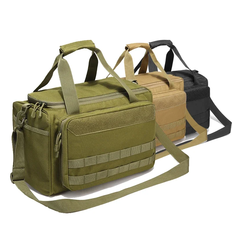 Tactical Range Storage Bag Molle System Outdoor Hunting Accessory Nylon Hunting Case Bags Pistol Tool Shoulder Pack Sniper Bag