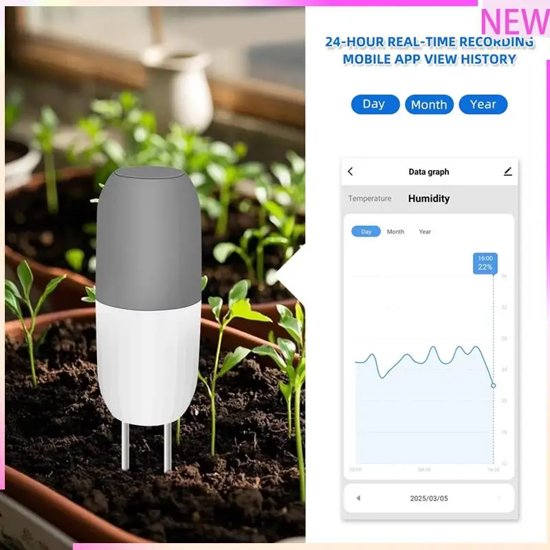 B27B Tuya Wifi Soil Meter Sensor Soil Temperature And Humidity Detection For Greenhouse Planting Orchard