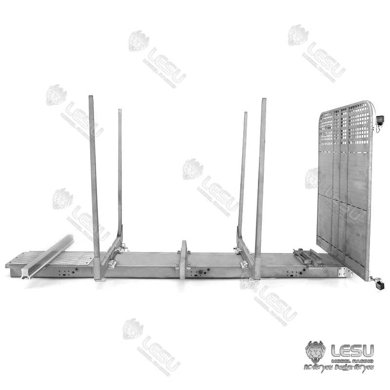 LESU Metal Flatbed Trailer Rack for 1/14 TAMIYA VOLVO F16 RC Tractor Truck DIY Model Car