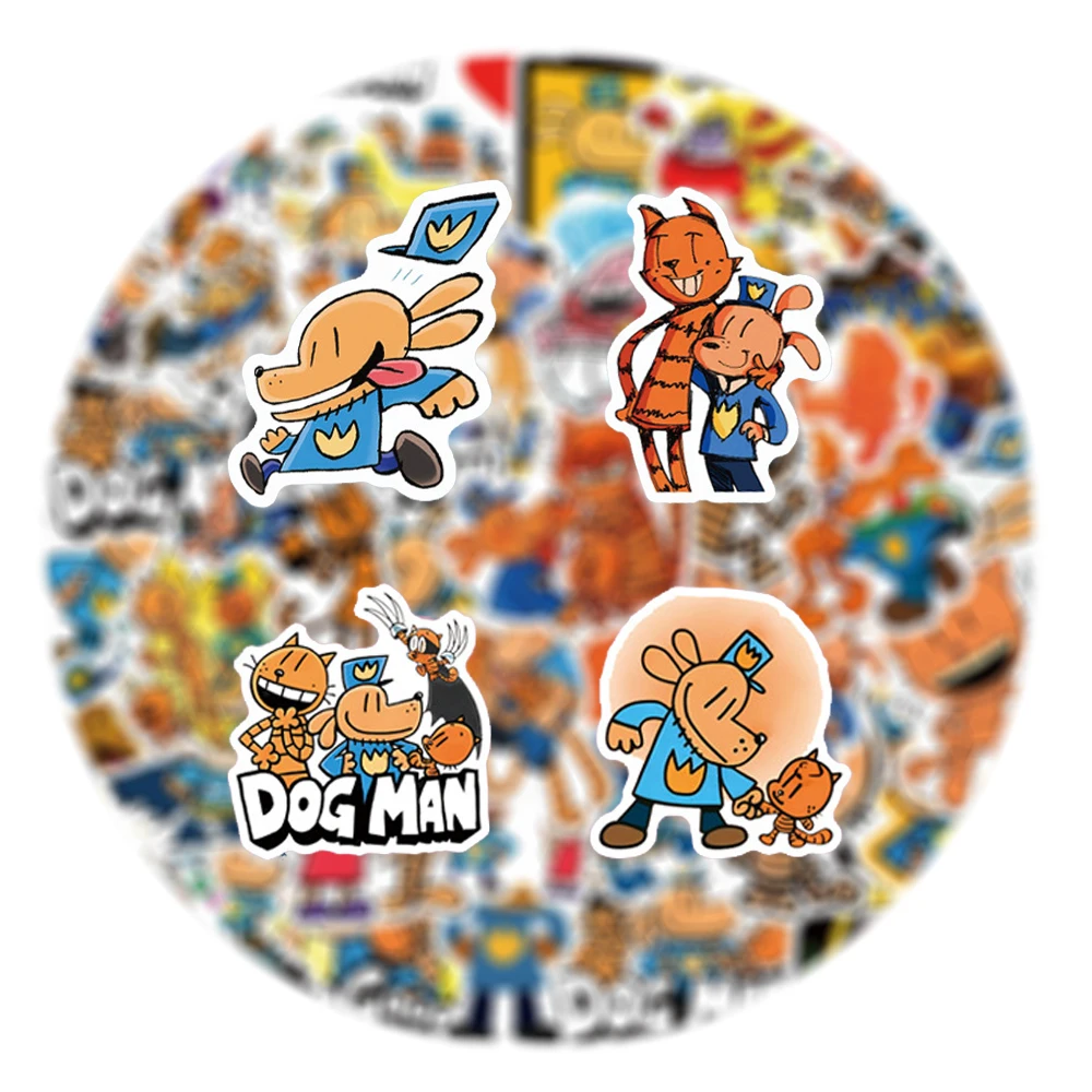 

10/30/55pcs Classic Comic Dog Man Stickers Cute Cartoon Anime Animal Decals DIY Scrapbook Stationery Phone Sticker for Kids Toy