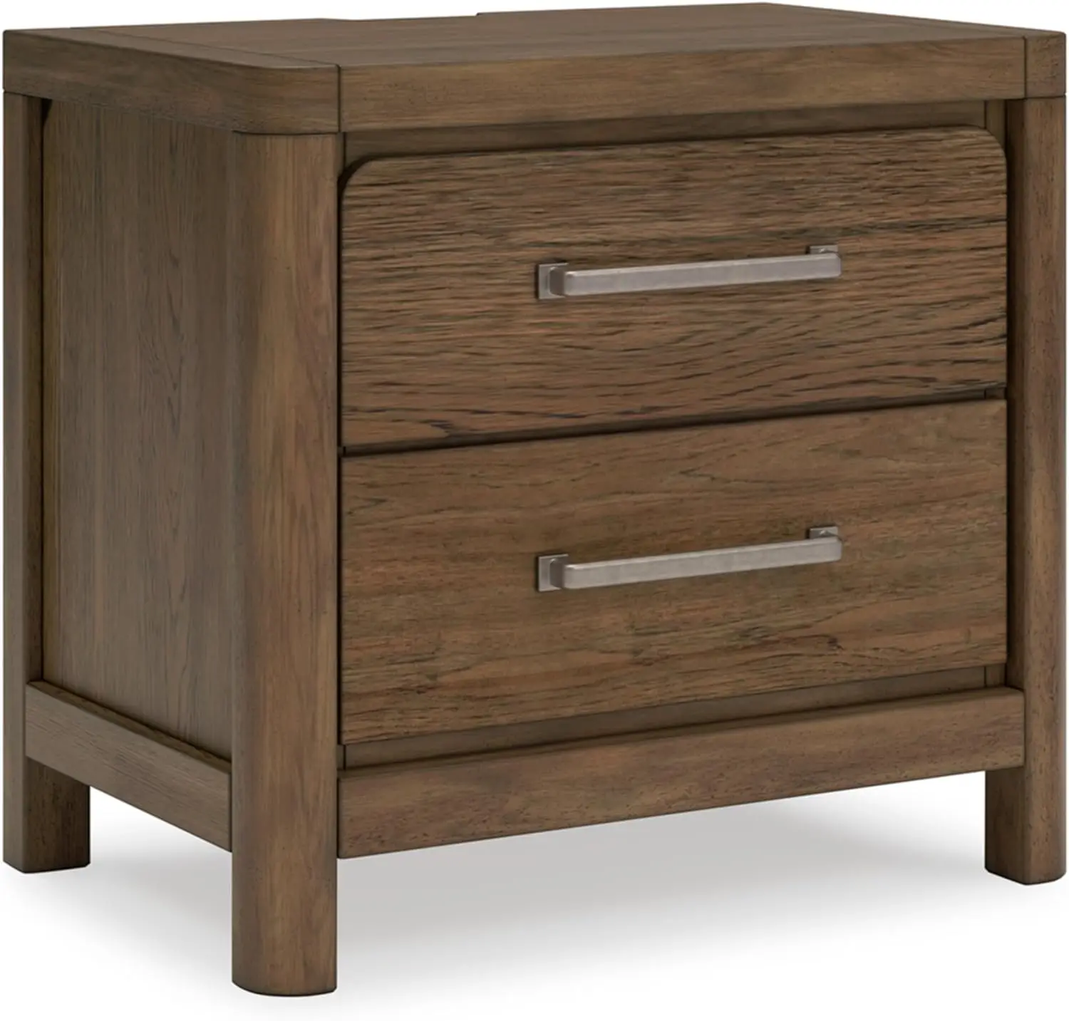 

Signature Design by Ashley Cabalynn Lodge 2 Drawer Nightstand with Power Supply and USB Ports, Light Brown