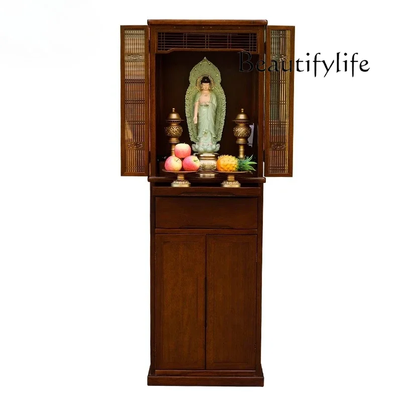 

Buddhist shrine Standing cabinet Guanyin Buddha statue Offering table Modern style God of Wealth shrine Gong Buddha cabinet