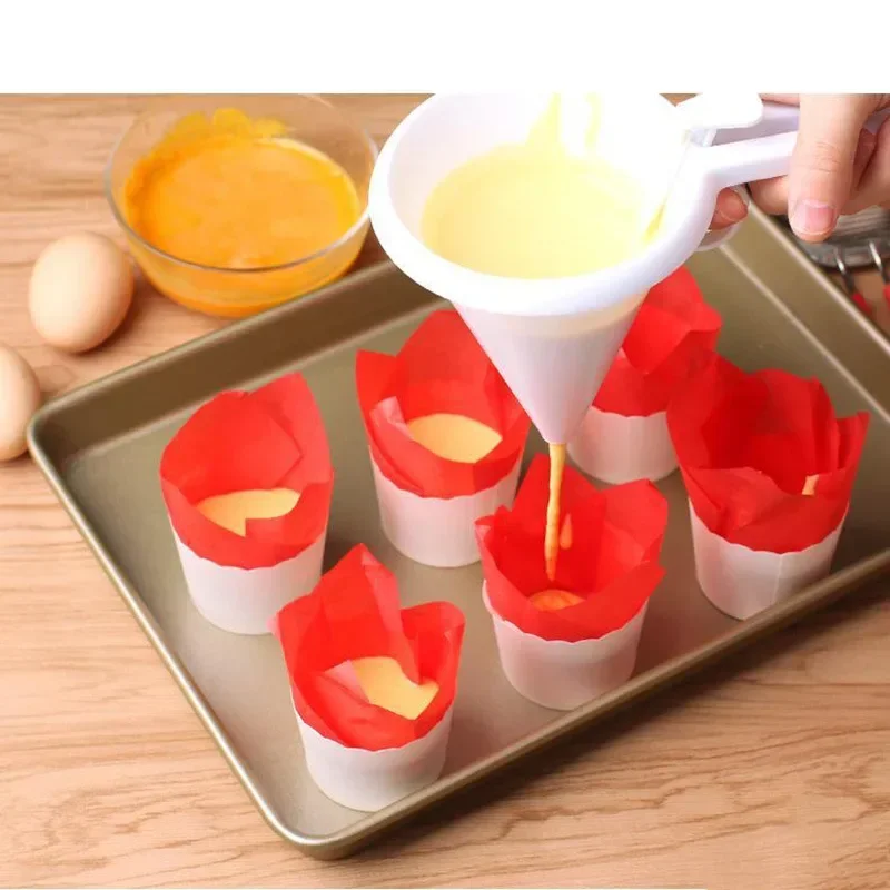 Hand-held Batter Funnel Chocolate Pancake Cupcake Tools Cookie Mold Cream Pastry Liquid Baking Dispenser Adjustable Tools Baking - Image 3