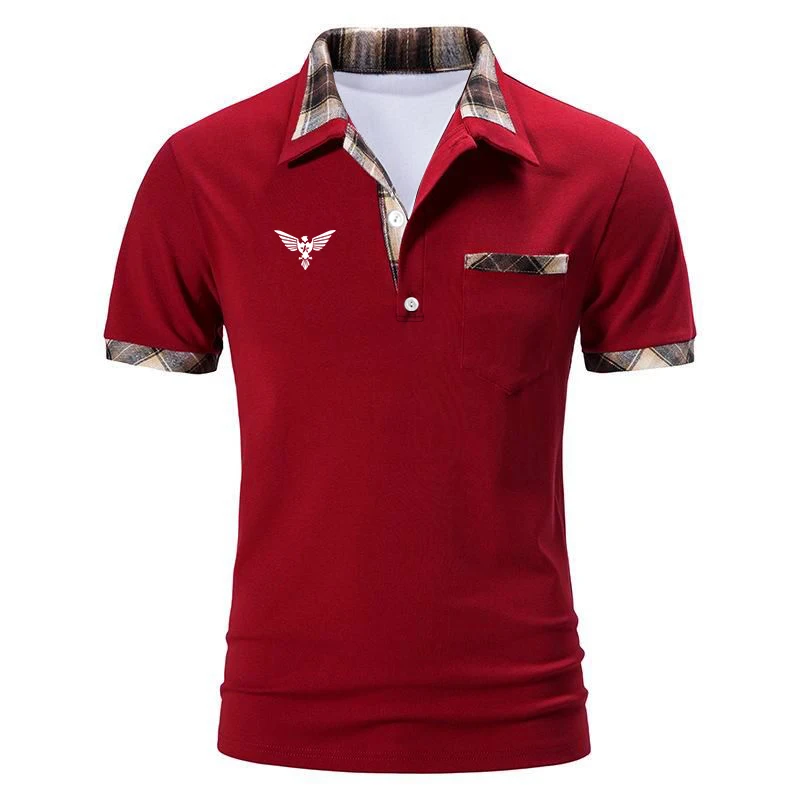 Men Summer Slim Fit Short Sleeve Sport Lapel Polo Shirt Men Business Casual 100% Polyester Quick Drying Polo Shirt s Tops