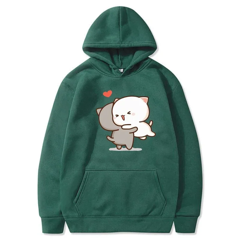 Peach And Goma Cartoon Print Men/Women Hoodie Casual Oversized Pullover Popular Sweatshirt Fashion Trend Unisex Clothing