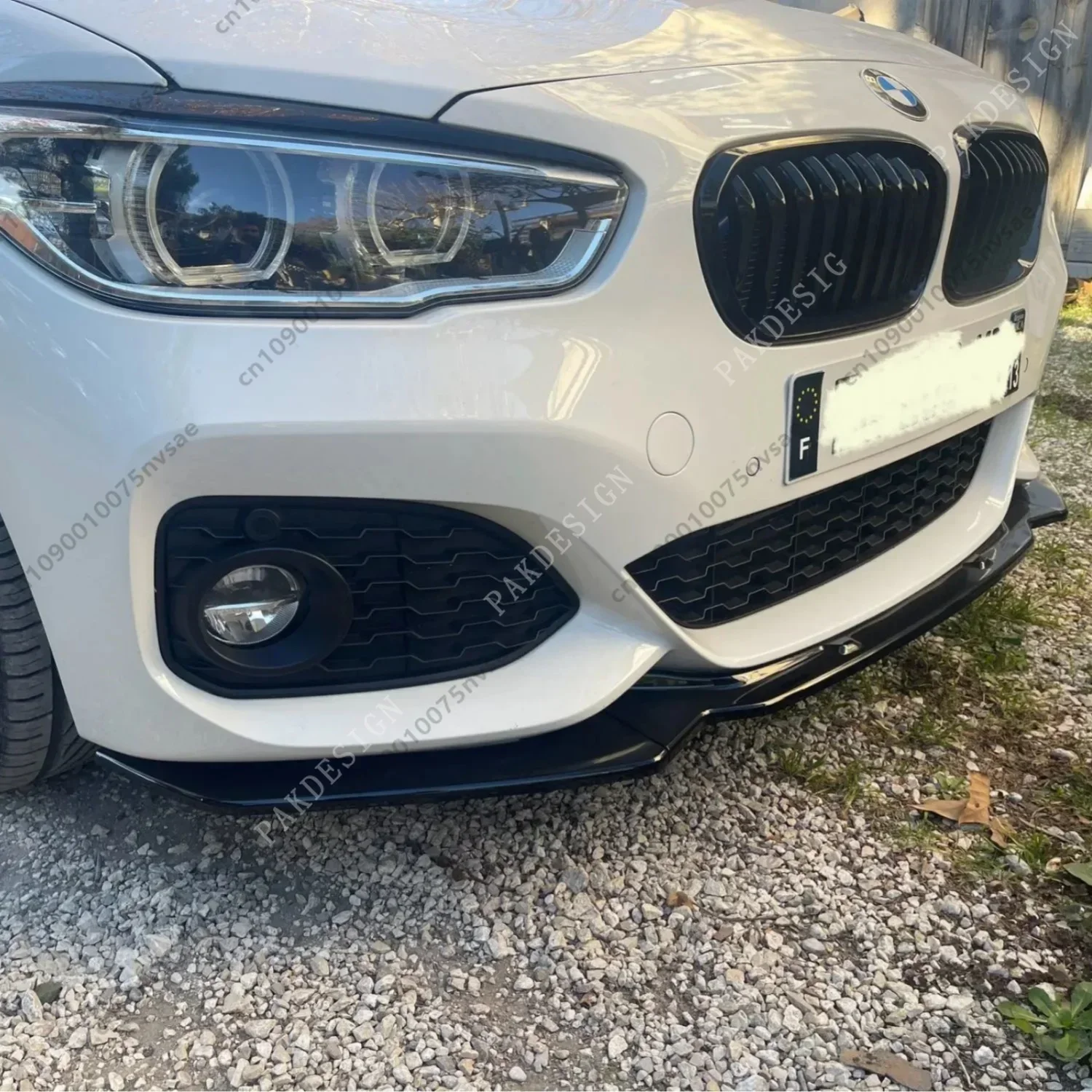 BMW 1 시리즈 F20 F21 2015-2019 LCI 116i 118i 120i M135 M140i M팩 스타일용 자동차 프론트 범퍼 립 스포일러 스플리터 바디킷 ABS 썸네일 5