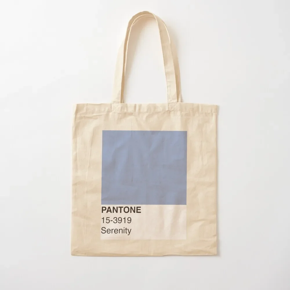 Pantone Serenity Swatch Tote Bag Reusable bags tote bag women university shopper bag 2