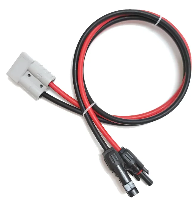 Adjustable Length Solar Panel Extension Cable 6mm2 10AWG 50A Connector for Car Battery And Solar Panel 50/100/200CM