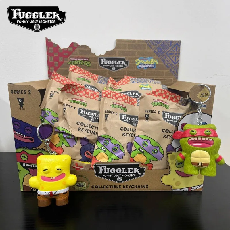 

Fuggler Key Chain Blind Box 2nd Generation Teeth Monster Action Figures Dolls Keyring Ugly Cute Cartoon Trendy Mystery Box Toys
