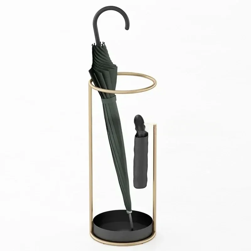 

Скандинавская модная легкая роскошная золотая стойка для зонтов, простое креативное ведро для хранения в вестибюле отеля, экологически чистая металлическая декоративная подставка